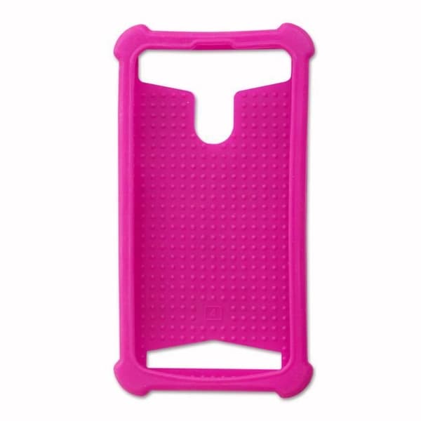 Bakstycke för Cat S62 Pro läderliknande silikongelkonturer anti-chockfodral [tillåter trådlös laddning] - Fuchsia rosa