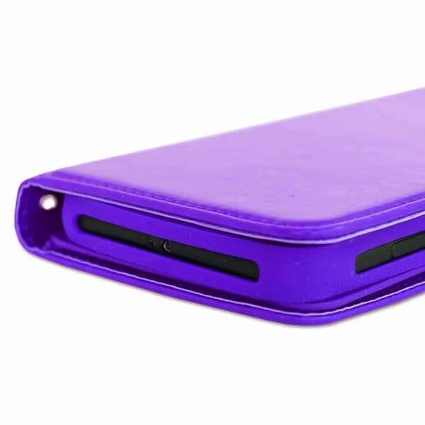 Foliofodral för Xiaomi Redmi Note 9 5G plånboksformat i ekoläder - stängning av korthållare med dubbla invändiga flikar