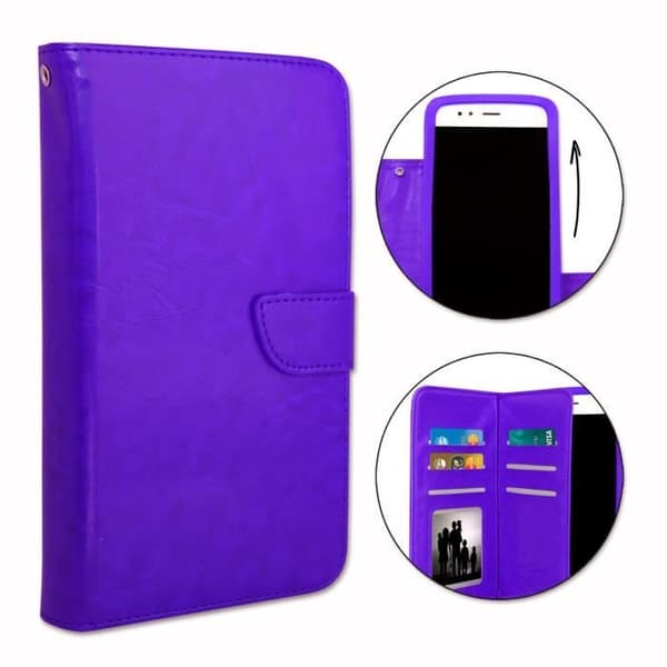 Foliofodral för Xiaomi Redmi Note 9 5G plånboksformat i ekoläder - stängning av korthållare med dubbla invändiga flikar