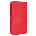 Miniatyrbild 3 av 4: Etui fodral folio - BQ Mobile - BQ-6030G Practic - Ekoskinn - Röd - Semi-styv