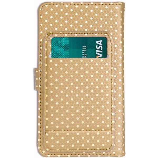 Fodral för Samsung Galaxy A80 - PH26® - Ekoleather - Gul - Kortficka - Spegel