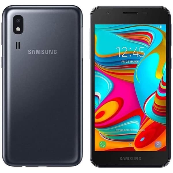 Extra Slim Fodral - RÖD - Samsung Galaxy A2 kärna - Läderimitation - Halvstyvt - Magnetisk