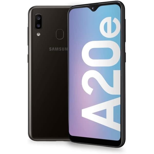 Extra Slim Fodral - SVART - Samsung Galaxy A20 E A01 - Läderimitation - Halvstyvt - Magnetisk