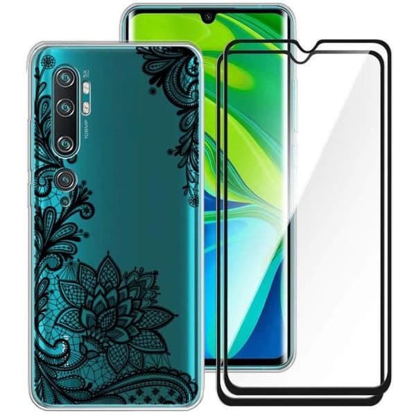 Coque - Xiaomi - Mi Note 10 - Note 10 Pro - Silikon TPU - Härdat glas - Oknäckbar skydd