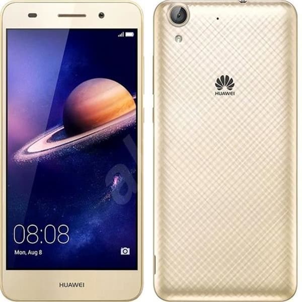 Huawei Y6 II Dedikerat svart foliofodral med läderfönster med synliga sömmar från PH26®