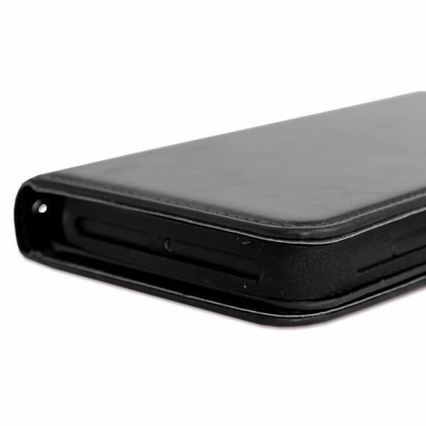Smartphonefodral - Motorola - Moto E6i - Ekoskinn - Dubbelspänne - Svart