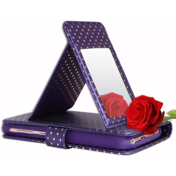 Housse folio - Xiaomi - Redmi Note 9T - Ekoskinn lila - Dubbellock - Inbyggd kortfack