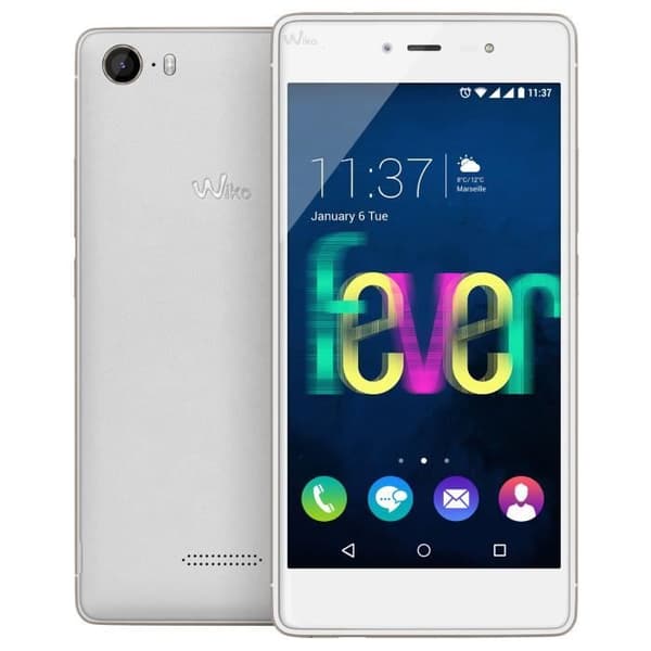 Wiko Fever 4G Dedikerat svart folioskydd med läderliknande fönster med synliga sömmar från PH26®
