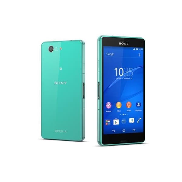 SONY XPERIA Z3 COMPACT Svart foliofodral med fönster i läderlook och synliga sömmar av PH26®