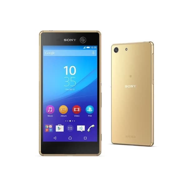 SONY XPERIA M5 Svart foliohölster med fönster i läderlook och synliga sömmar av PH26®