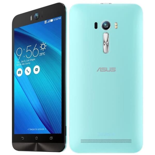 ASUS ZENFONE SELFIE ZD551KL Specialanpassad svart foliofodral med fönster i läderlook och synliga sömmar av PH26®