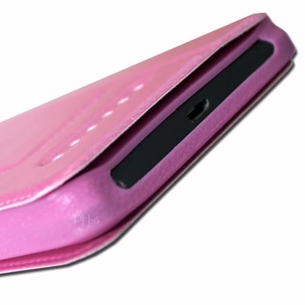 Super Pack-fodral för Motorola Moto G Stylus Extra Slim 2 Eco-läderfönster + 3 högtransparens skyddsglasögon FUSHIA PINK