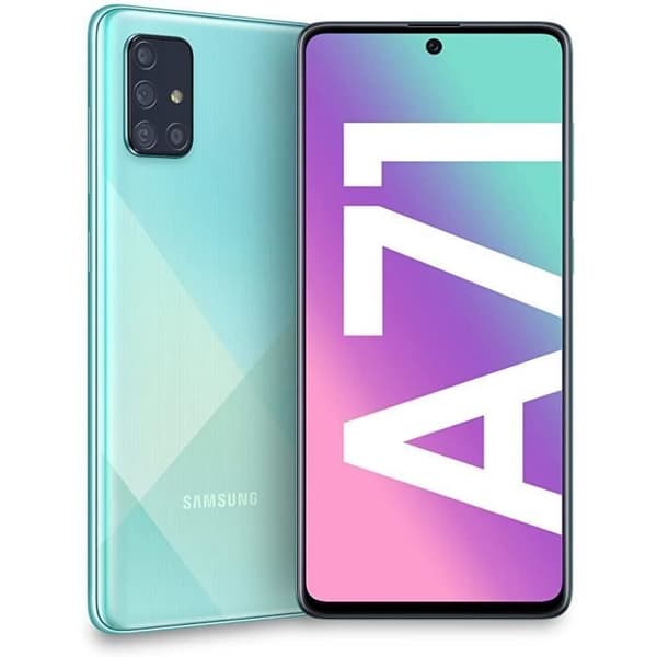 Fodral till Samsung Galaxy A71 - BLÅ - Extra smalt - konstläder - Halvstyvt - Magnetisk