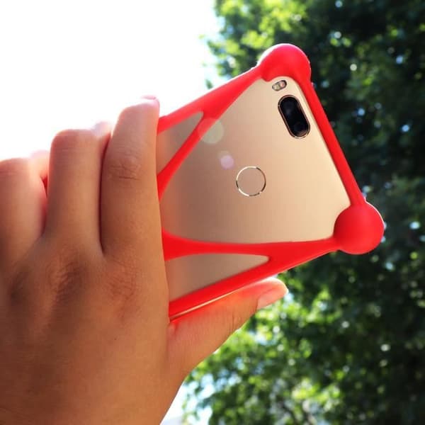 Huawei Honor 8A rött stötsäkert bumperfodral i kvalitetssilikon från PH26®
