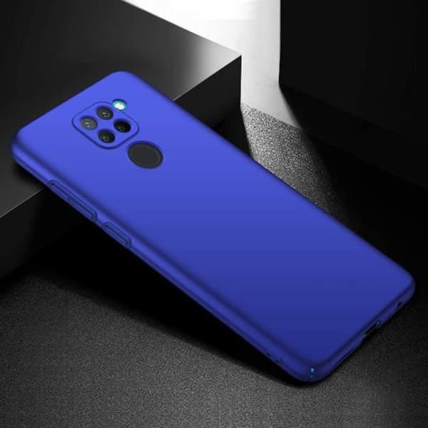 Xiaomi Redmi Note 9 Fodral + Skärmskydd i härdat glas, Blå Mycket tunt skyddsfodral Hårt skydd Fodral Fodral för