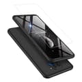 Miniatyrbild 1 av 4: Coque Xiaomi Redmi Note 9, coque + Tempererat glas 360 graders skydd PC hård bälg - Svart