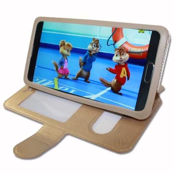 Lenovo A6000 Folio Fodral Cover Guld Guld kvalitet från Ph26®