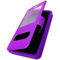 Miniatyrbild 1 av 4: Ulefone Power 3L Extra Slim Purple Folio Case X 2 Windows i ekologiskt kvalitetsläder med magnetisk stängning och sömmar