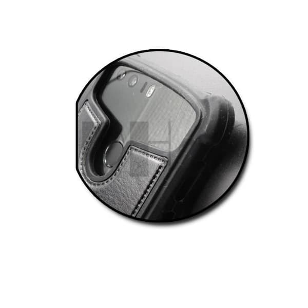 Samsung Galaxy S2 Plus I9105 Svart bakfodral i läderstil med anti-chock gel silikonkonturer från PH26®