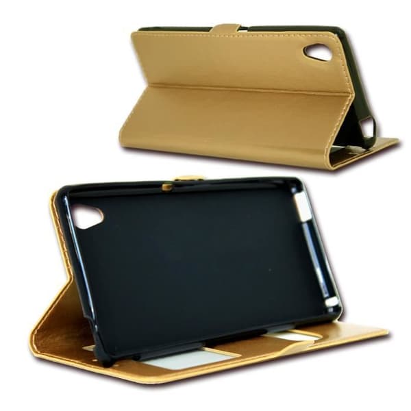 Gold Folio Case Cover för HTC 630 By Ph26®