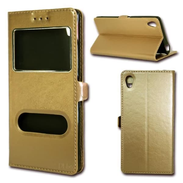 Gold Folio Case Cover för HTC 630 By Ph26®