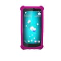 Miniatyrbild 1 av 3: ZTE Blade A210 Fuchsia läder-stil baksida med anti-chock silikon gel konturer av PH26®