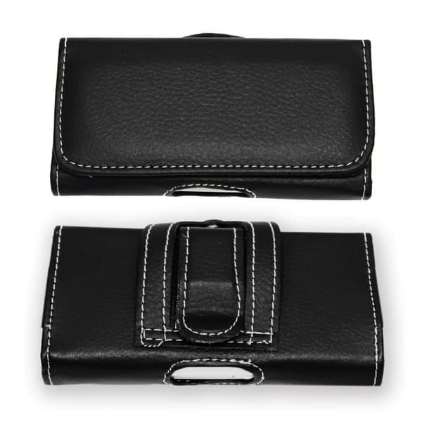 Etui pochette - LG - Optimus L7 P700 - Gräddad läder - Bältesklipp - Magnetstängning