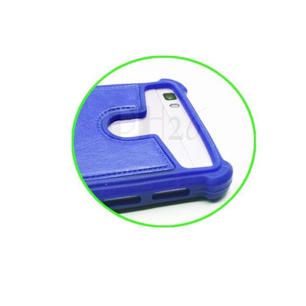 Samsung Galaxy S2 Plus I9105 Bakcover i blå konstläder med silikonkanter mot stötar av PH26®