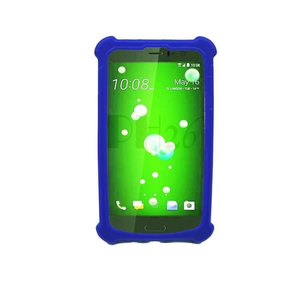 Samsung Galaxy S2 Plus I9105 Bakcover i blå konstläder med silikonkanter mot stötar av PH26®
