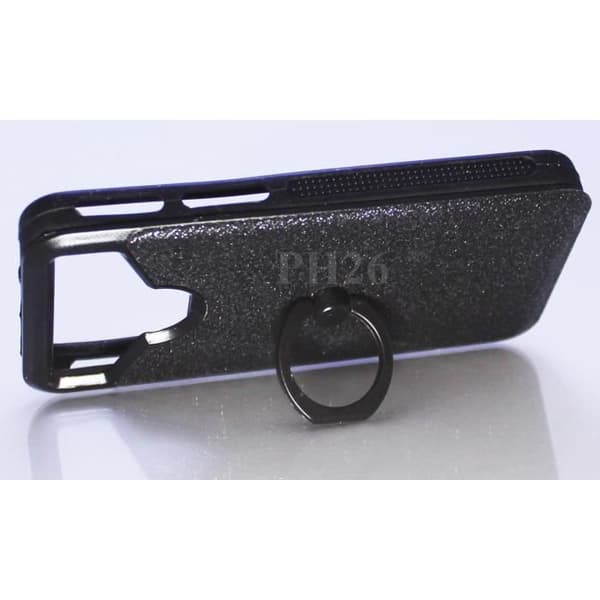Homton S7 Black Back Case med Diamond Rhinestone Effect och Anti-Shock Gel Silikonkonturer med Ring för Selfies, Foton och