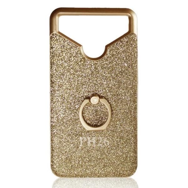 Samsung Galaxy Note 8 MSM8998 Guld bakfodral med diamant strasseffekt och anti-chock silikongelkonturer med ring för