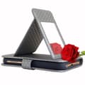 Miniatyrbild 4 av 4: Foliofodral - PH26® - Samsung Galaxy Core Prime VE - Ekoskinn - Silver med gyllene prickar - Videostöd