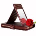 Miniatyrbild 3 av 3: Foliofodral - PH26® - Honor Magic - Ekoskinn i brunt med gyllene prickar - Videostöd - Magnetisk lock