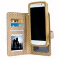 Miniatyrbild 2 av 4: Etui folio - PH26 - Sony Xperia L1 - Ekologiskt läder - Guld med gyllene prickar - Kortfack och spegel