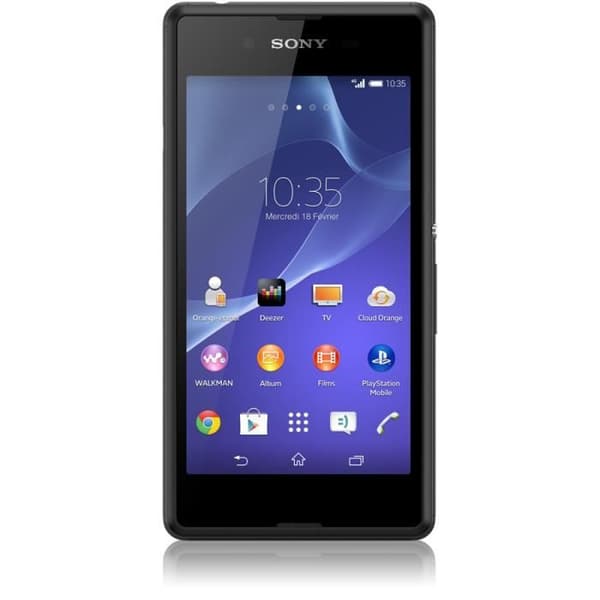Skyddsfodral för Sony Xperia E3 - SVART - Eco Läder - Magnetisk Stängning - Extra Slim - Semi-hård