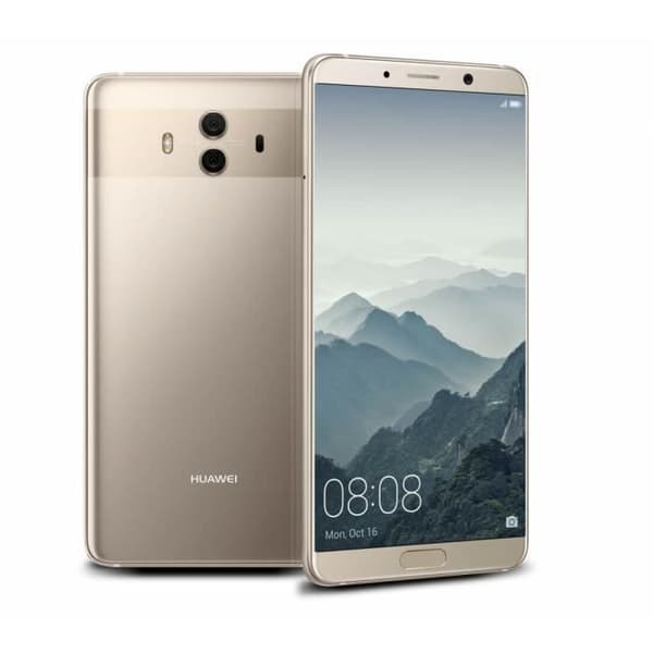 Fodral till Huawei Mate 10 Pro Extra Slim X2 Windows i ekologiskt kvalitetsläder med magnetisk stängning och synliga sömmar - GULD