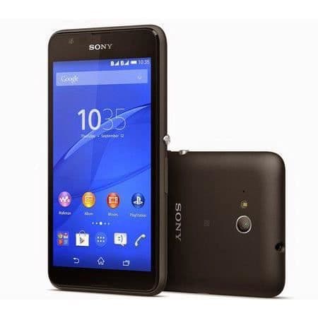 Fodral till Sony Xperia E4G Extra Slim X2 Windows i ekologiskt kvalitetsläder med magnetisk stängning - SVART