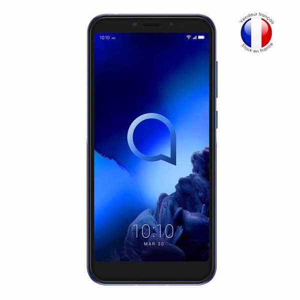 Super Pack Stötsäker Röd Bumper Case för Alcatel 1 (2019) med 2 härdade glasögon för MAXIMALt hårdhetsskydd
