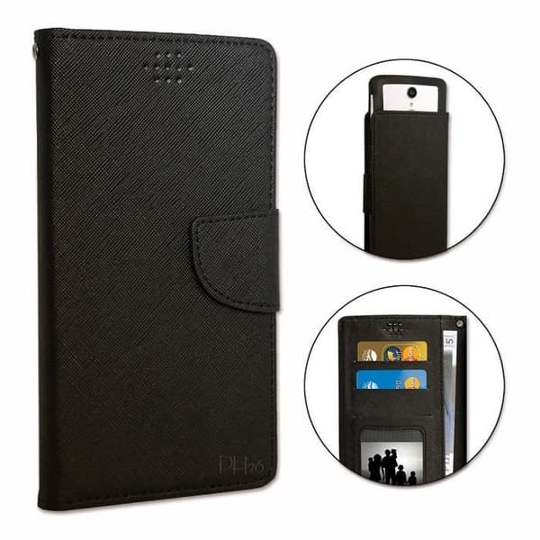 Etui Housse - Asus - Zenfone Max Plus (M2) - Texturerad konstläder - Kortfack - Mjuk