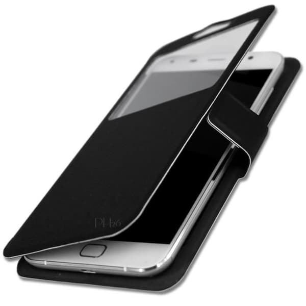 Etui Housse folio - PH26® - Qilive Q8 - PU-läder - Svart - Universell