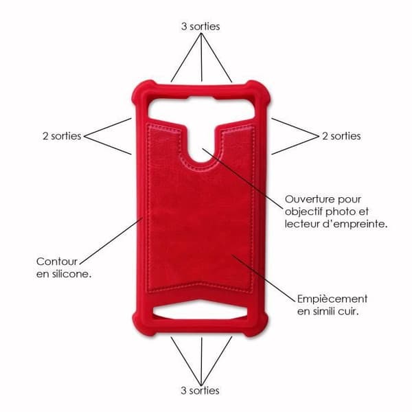 Coque - Google - Pixel 3 - Röd - Lädereffekt - Stötresistent - Trådlös laddning