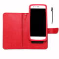 Miniatyrbild 4 av 4: Etui folio - PH26® - Lenovo K8 Note - Ekologisk läder röd - Magnetlock - Universell