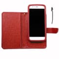 Miniatyrbild 4 av 4: PH26® Folio fodral för Samsung Galaxy A7 plånboksformat i brunt ekoläder med dubbel invändig korthållarflik,