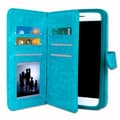 Miniatyrbild 3 av 4: Housse folio - PH26 - Sony Xperia Z5 Premium - Ekologisk läder turkos - Magnetisk lock - Universell
