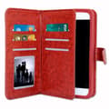 Miniatyrbild 3 av 4: PH26® Folio fodral för OnePlus One plånboksformat i brunt ekoläder med dubbel invändig korthållarflik,