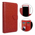 Miniatyrbild 1 av 4: PH26® Folio fodral för OnePlus One plånboksformat i brunt ekoläder med dubbel invändig korthållarflik,