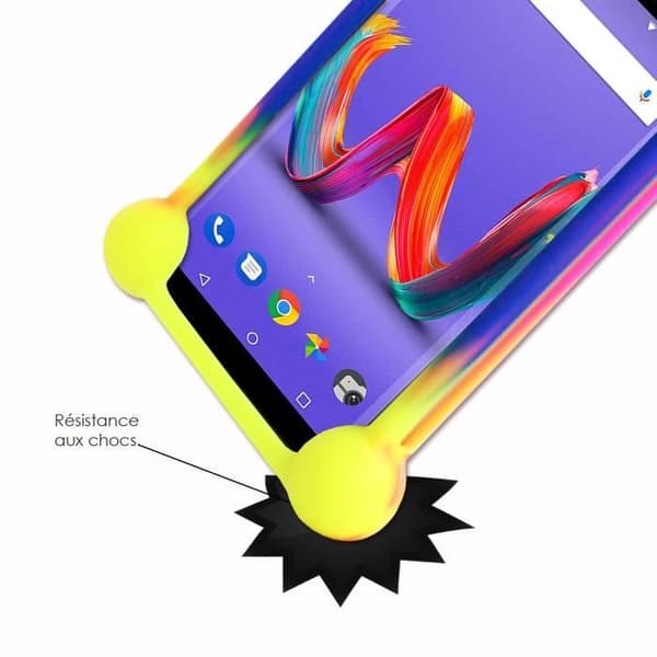 Flerfärgat stötsäkert bumperfodral till Wiko Harry 2