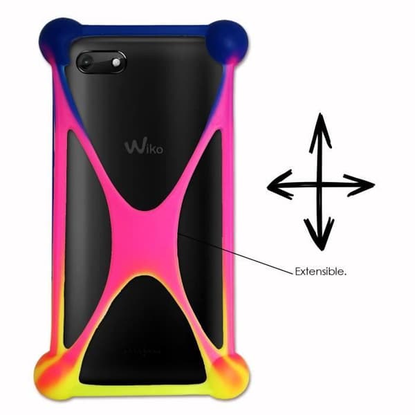 Flerfärgat stötsäkert bumperfodral till Wiko Harry 2
