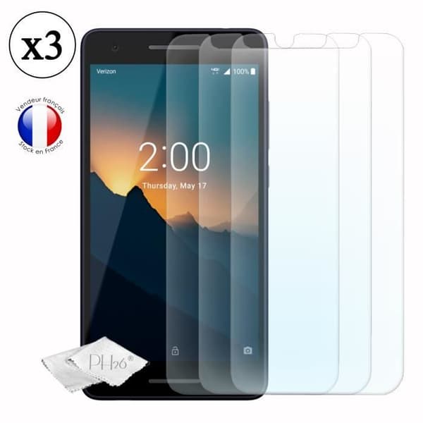 Super Pack för Nokia 2V Bakstycke i läderstil med anti-chock silikongelkonturer + 3 skärmskydd i glas