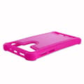 Miniatyrbild 4 av 4: Bakstycke för Huawei Y6s läderliknande silikongelkonturer anti-chockfodral [tillåter trådlös laddning] - Fuchsia rosa